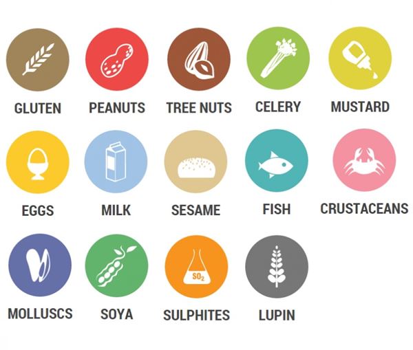 14 food allergens